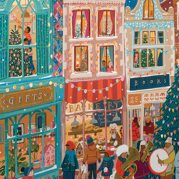 eeBoo Piece and Love A Happy Holiday 1000 Piece Square