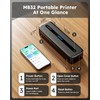 Phomemo Portable Printers Wireless for Travel, Inkless Portable Thermal Printer