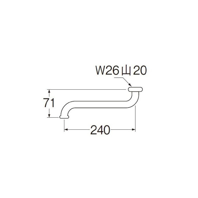 SANEI BA10J-61X2-16 Flexible Pipe Length 9.4 inches (240 mm) Pipe