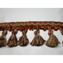 Unbranded 6 yards Tassel Fringe 3" BRICK-RED/RUST