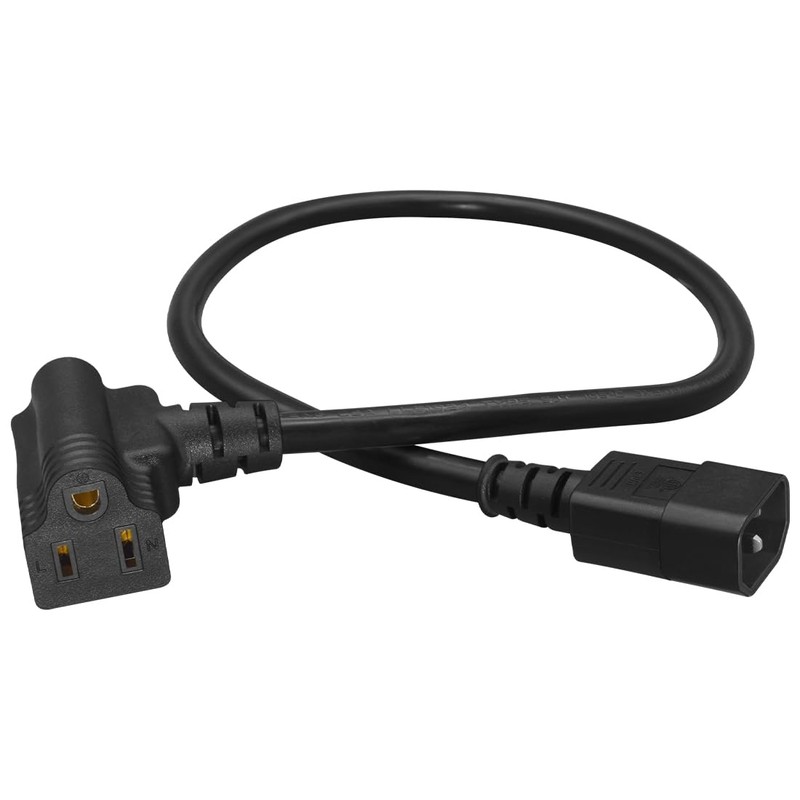 Power Splitter Cable, IEC C14 to C5 and NEMA 5-15R,