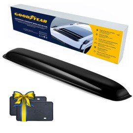 Goodyear Shatterproof Sunroof Wind Deflector 37.8", Tinted Sun and Moonroof Visor for Deflecting Noise, Rain, and Windy Weather, Car Accessories, Sun Shade Light Tint - GY004900
