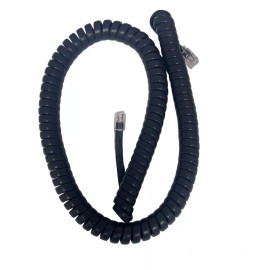 NEC DTERM 12ft. Black Handset Cord Curly Coil For DTERM Business Telephones