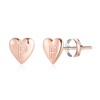 Sterling Silver Post Stud Earrings for Women, 14K Rose Gold