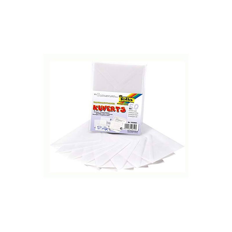 Folia 195000 Envelopes made from Tracing Paper Pack of 50
