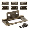 Litoexpe 6 Pcs Non-Mortise Door Hinges, 2 x 0.9 Inch