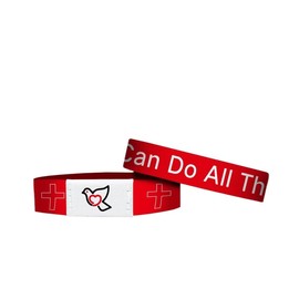 kumamart Bible verse Bracelets With NFC Daily Bible Verse Bracelet Christian Bracelets for Women Men Teens Bible Verse Bracelets Scan God Bracelet Wearable Bible Bracelet Christian Gifts (Red)