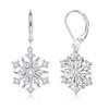 Milacolato Snowflake Earrings for Women Sterling Silver Snowflake Drop Earrings