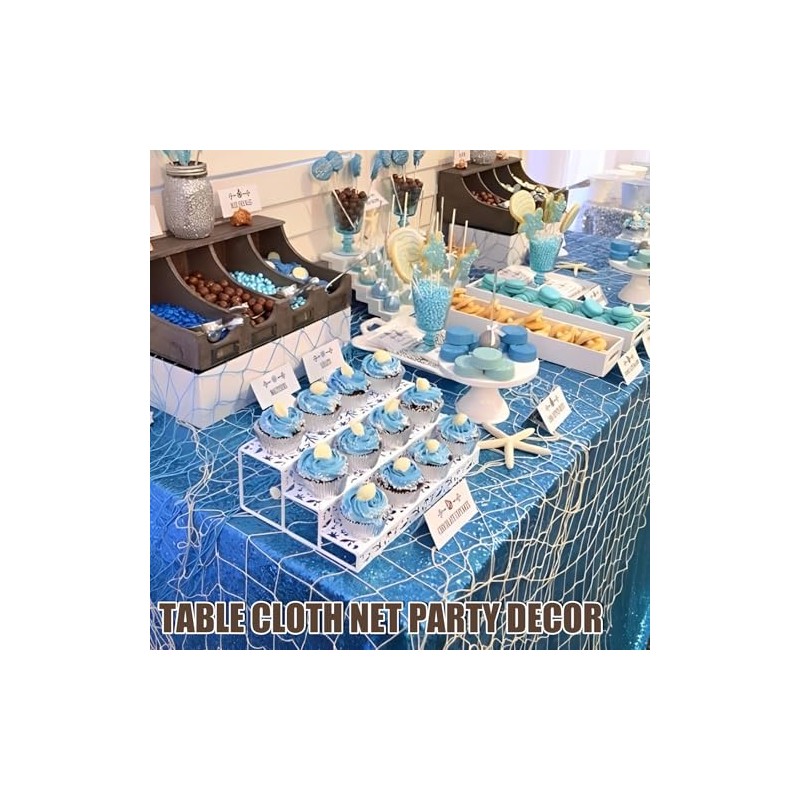 Natural Cotton Fish Net Decorations for Nautical Parties