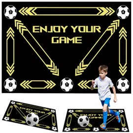 Football Mat, Ball Control, 60 x 90 cm, Football Training Mat, Football Step Training Mat with Training, Shock-Absorbing, Quiet, Football Mat, Sports Ball Control for Home, for Children and Adults