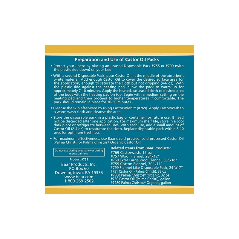 Baar Disposable Castor Oil Pack