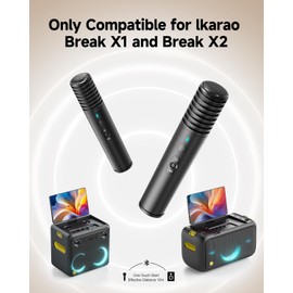 Ikarao Wireless Bluetooth Microphone, Only Break X1 and X2, Clear Voice, Crisp Sound, Stable Connection(Single one)