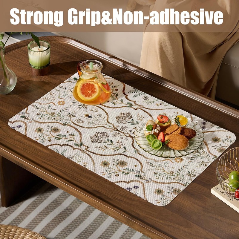 vuacepe Drawer and Shelf Liner for Kitchen Cabinets Non-Adhesive Drawer