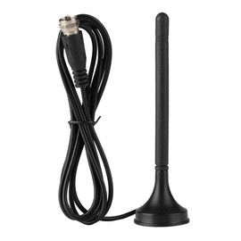 Fosa Antena de TV para TV Digital, Portátil HDTV para Interiores, Antena para automóvil con Base magnética y Amplificador de señal amplificada UHF/VHF incorporada