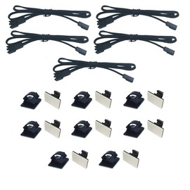 Litever 20 Inches Extension Cable 22 awg, Male to Female, ONLY for Litever Under Cabinet Lighting Kit LL-013 Series. 16 Cable Tiers Included (5-Pack-20 Inches)