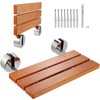 VEVOR Folding Teak Shower Seat, 20.1" x 13.2" Unfolded, Wall
