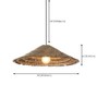 LIGHTLAND Rustic Style Conical Shade Pendant Light Restaurant Straw Rattan