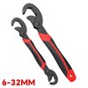 Self-Adjusting Open-End Wrench Set with Double-End Grip for Nuts, Bolts