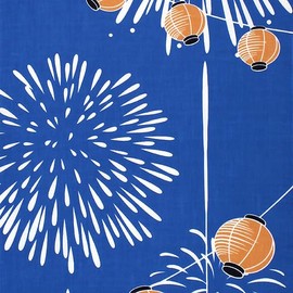 染の安坊 Anbo Tenugui Hand Towel, NATSUMATURI, Japanese Summer Festival, 100% Cotton, Made in Japan, 13.8 x 39.4 inches