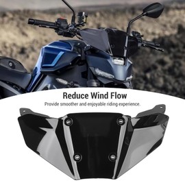 Motorcycle Windshield Windshield Wind Deflectors with Mounting Bracket for MT-09 2024 and Later (BLACK)