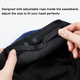 Men Ivy Gatsby Newsboy Cap - Classic Wool Blend Tweed Flat Cap Cabbie Hat Men (003 Grey, Size: XXL, 8, Fits 24 3/8"-25 1/4")