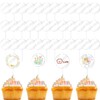 36 adornos acrílicos para tartas en blanco, para fiesta de