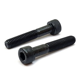 MonsterBolts - M10 x 80mm Socket Head Screws, DIN 912, Alloy Steel, Black Oxide, Partial Thread, 5 Pack