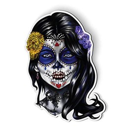 Day of The Dead Beauty - 5.5" Magnet for Car Locker Refrigerator