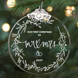 2024 Wedding Gifts: 1st Married Christmas Ornament, Bridal Shower & Newlywed Gifts
