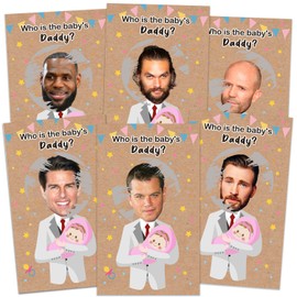 Funny Baby Shower Scratch Off Game Cards Girl, Kraft Scratch Off Lottery Ticket Raffle Cards Baby Shower Game, Great Party Icebreaker Game Ideas for Baby Shower, who is the baby's daddy, 40 Cards