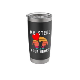 Bigfoot Valentines Day. Sasquatch Mr Steal Your Heart Funny Stainless Steel Insulated Tumbler