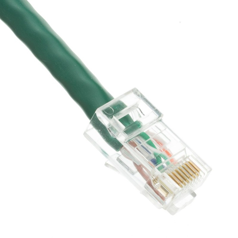CableWholesale 14 Foot Cat6 Green Ethernet Patch Cable, Bootless, 24AWG