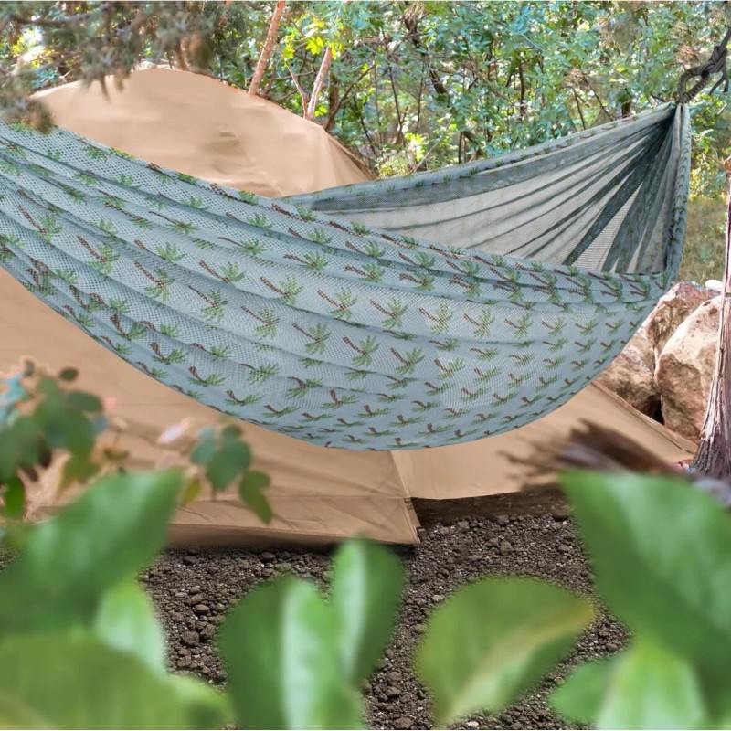 Bliss Hammocks In a Bag Strong Mesh Fabric Light Blue