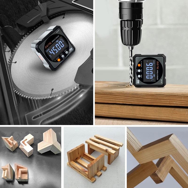Digital Angle Finder with Electronic Laser - 4-side Strong Magnetic