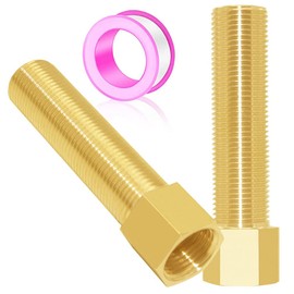 Joywayus 1/2" Female × 1/2“ Male Brass 3.94 inch (100mm) Length Extension Pipe Nipple Connector (Pack of 2)
