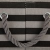 Bone Dry Pet Storage Collection Striped Paw Patch Bin, Black,