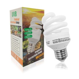 yimidool UVB Light Bulb for Reptiles, 9W 10.0 UVA UVB Heat Lamp Bulbs Ideal for Rainforest Reptiles, Bearded Dragons Lizard Turtle Tortoise Iguanas Chameleons Snake (2 Pack)