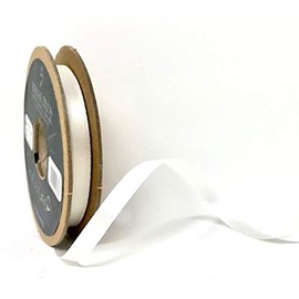 Berisfords 7mm 1 White NewLife Satin Ribbon 100% Recycled 20m Reel