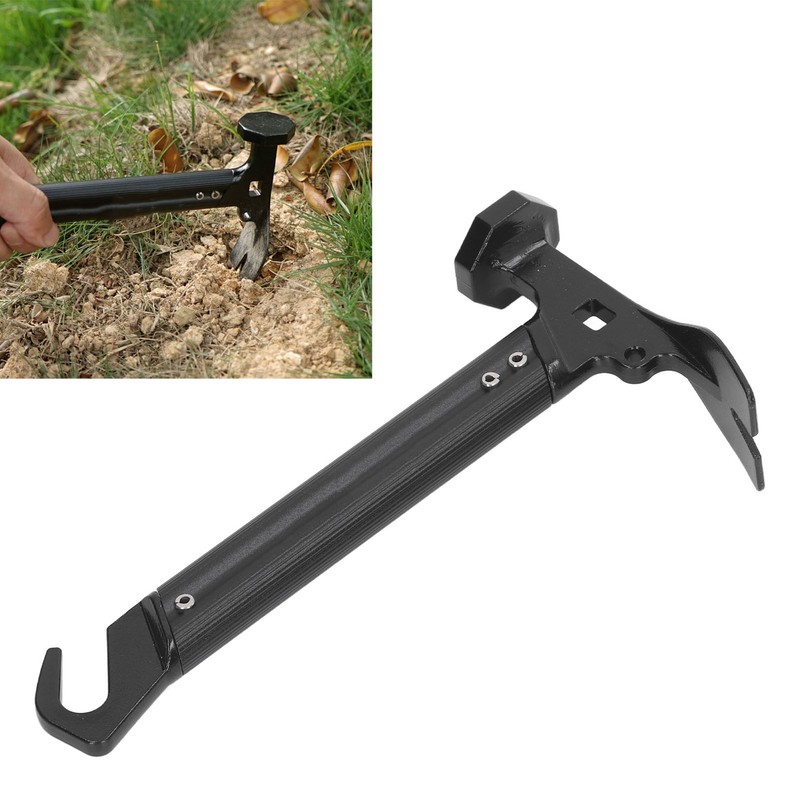 Camping Hammer Stainless Steel Head Multifunction Lightweight Ground Nail Hammer