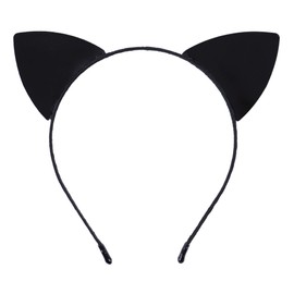 Bonnie Z. Leonardo Glossy PU Cat Ears Headband Cat Ears Adult Black