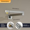 18.5 Inches Straight Extended Pivoting Shower Arm With Flange, Rain