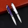 Operitacx LED Ballpoint Pen with Stylus Tip 3Pcs Retractable Lighted