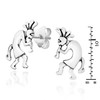 Native American Style Kokopelli .925 Sterling Silver Stud Earrings