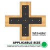Andorm 2pcs 14x14 Cross Mending Plate Heavy Duty for 4x4,6x6