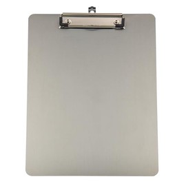 WEDO® Metal Clipboard A4 Anodised Aluminium with Strong Clip and Rounded Corners and Hanging Eyelet, Colour: Anthracite