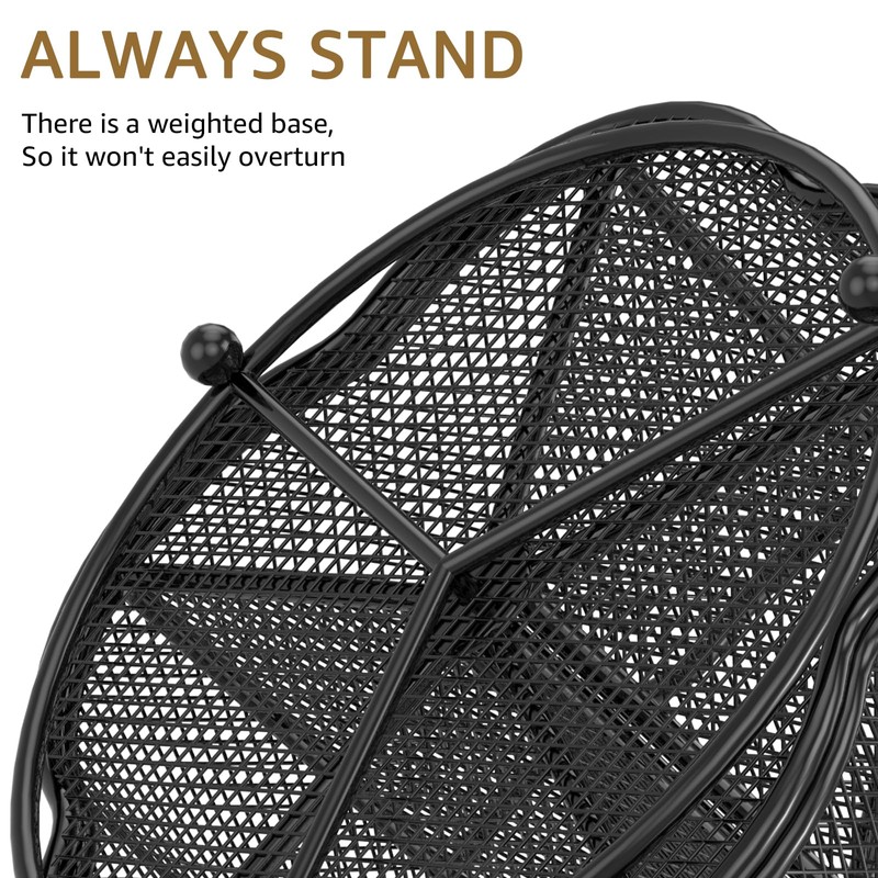 Kitchen Utensil Holder 360° Rotating Metal Mesh Utensil Organizer 5