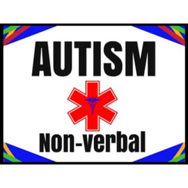 Set of 18 Autism Non-Verbal Polyester Safety Medical Alert Clothing Patch