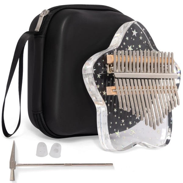 LUCKIPLUS 17-Key Kalimba Thumb Piano - Portable Mbira with Tune