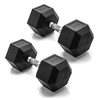 CAP Barbell 45 LB Pair Coated Hex Dumbbell Weight