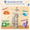 MWPO 63.8 inches Multi-Level Cat Tree for Large Cats with